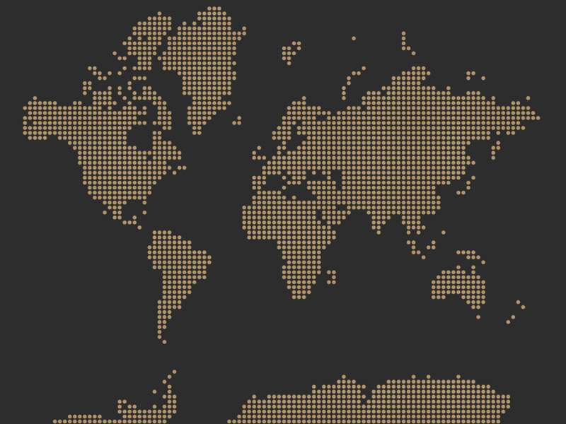 Pixel Map Generator showing a pixelated world map with colorful regions