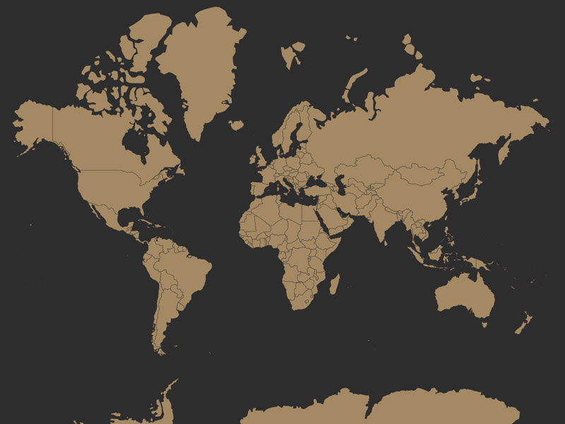 SVG Map Generator showing a world map in various projections