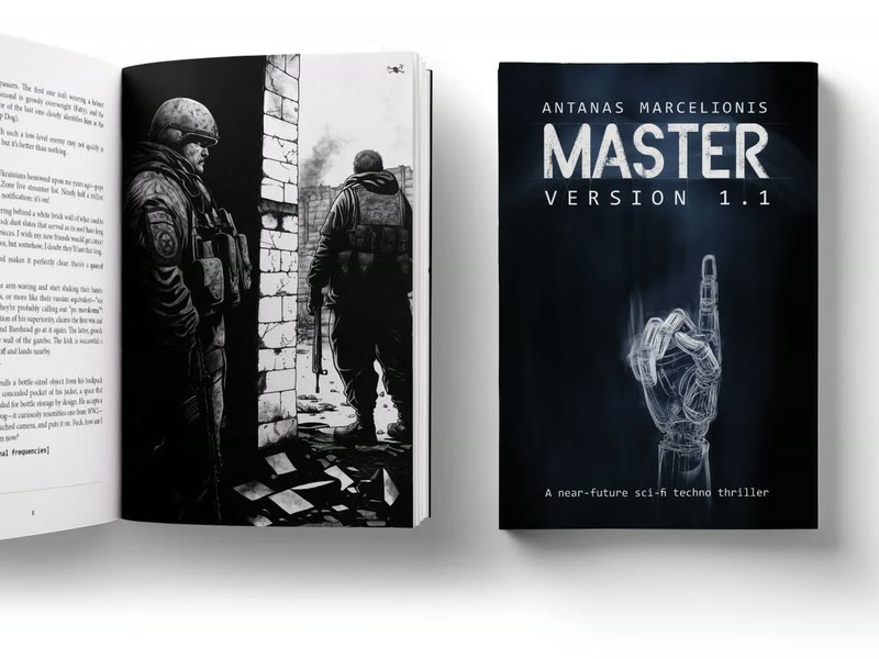 Master Version 1.1 by Antanas Marcelionis: the open book and its cover