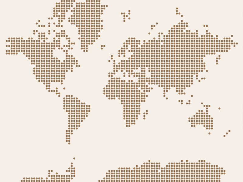 Pixel Map Generator showing a pixelated world map with colorful regions
