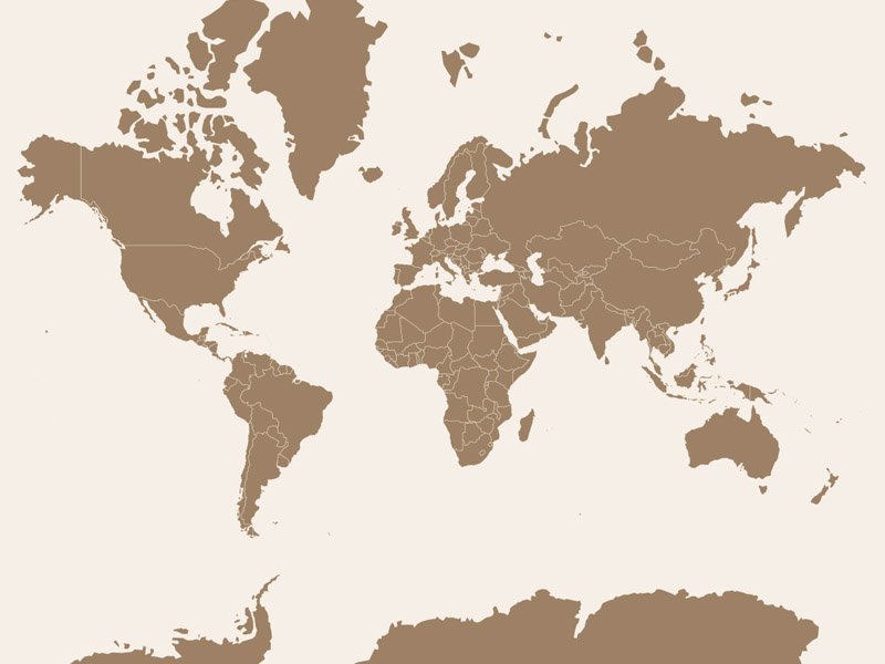 SVG Map Generator showing a world map in various projections